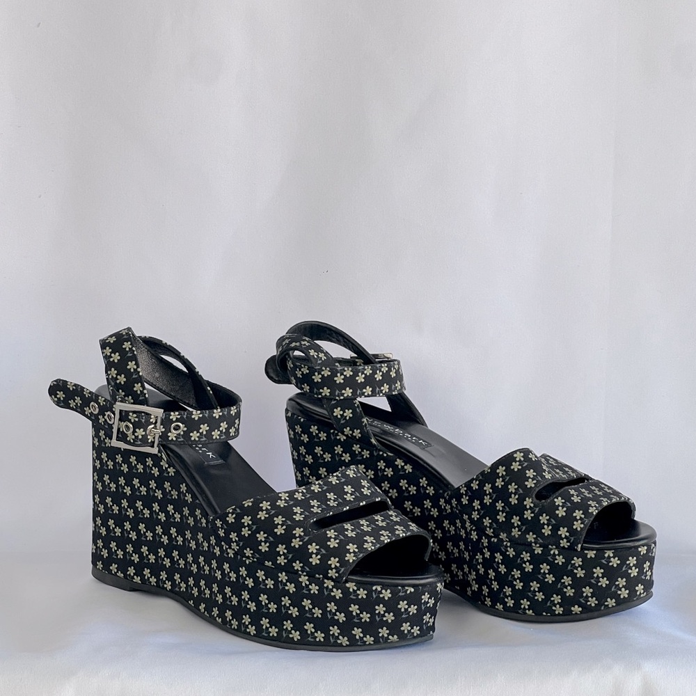 Newbark Floral platform wedge sandal, 8.5